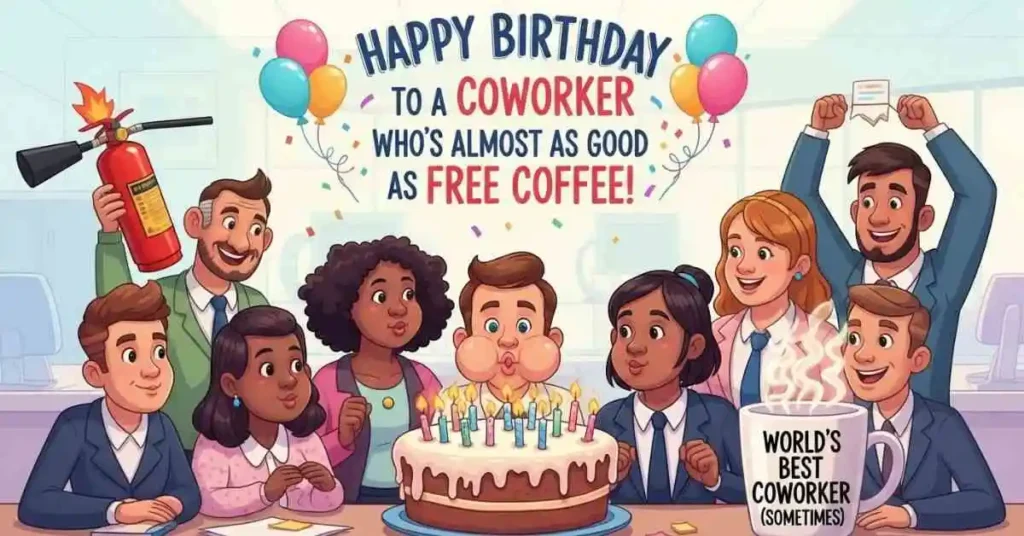 Funny and Lighthearted Birthday Wishes for Coworkers