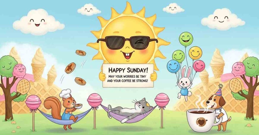 Funny and Lighthearted Sunday Wishes to Share Smiles