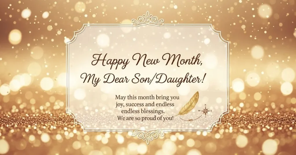 Happy New Month Messages for Son/Daughter