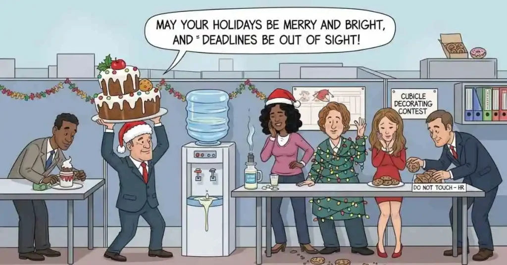 Humorous Christmas Wishes for Colleagues