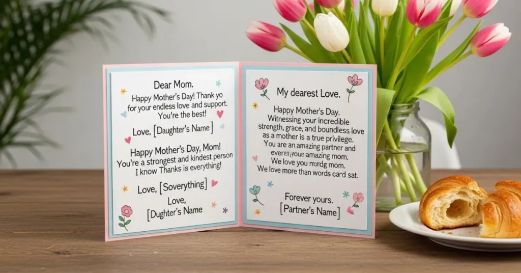 Mother’s Day Messages from Daughter Son and Partner