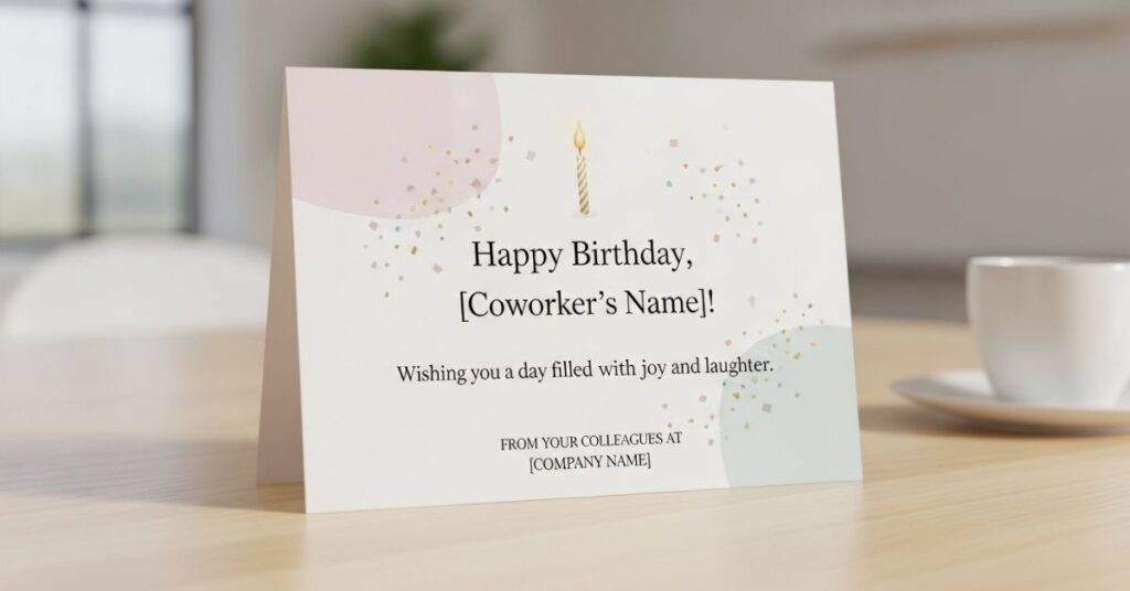 Short and Simple Birthday Wishes for Coworker