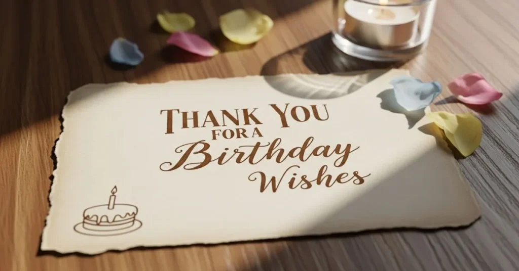 Thank You for Birthday Wishes in English
