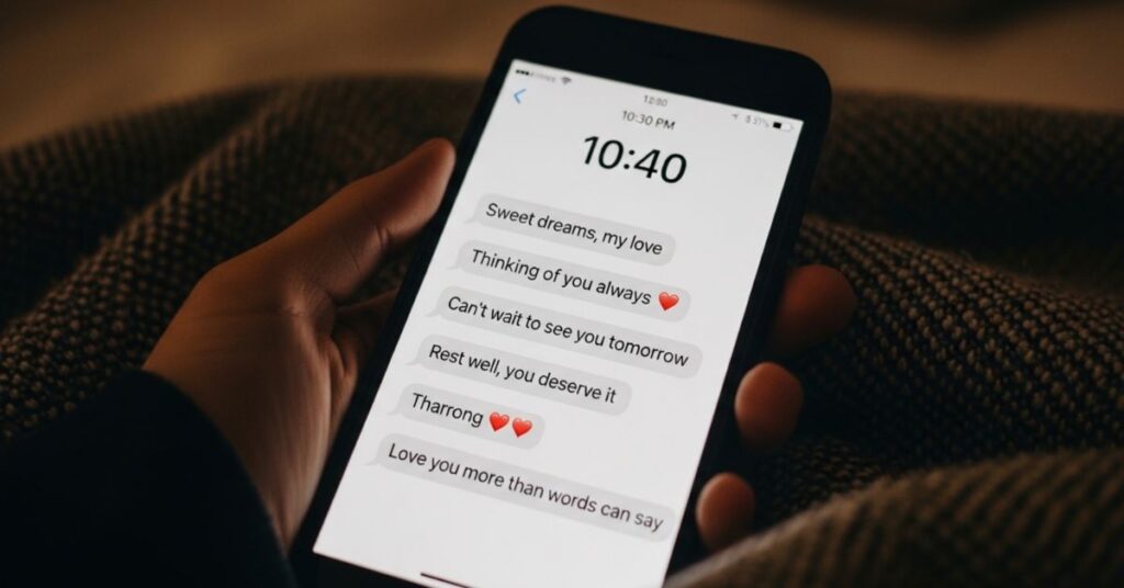 Caring Texts to Comfort Your Partner Before Sleep