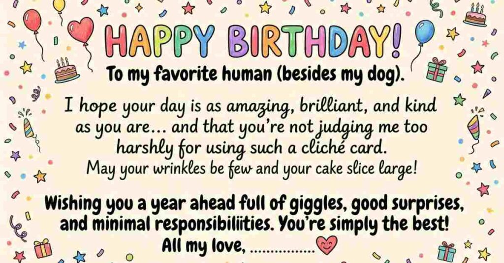Funny Sweet Birthday Wishes