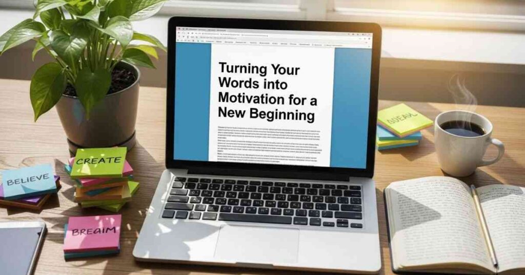 turning your words into motivation for a new beginning 1 Turning Your Words into Motivation for a New Beginning
