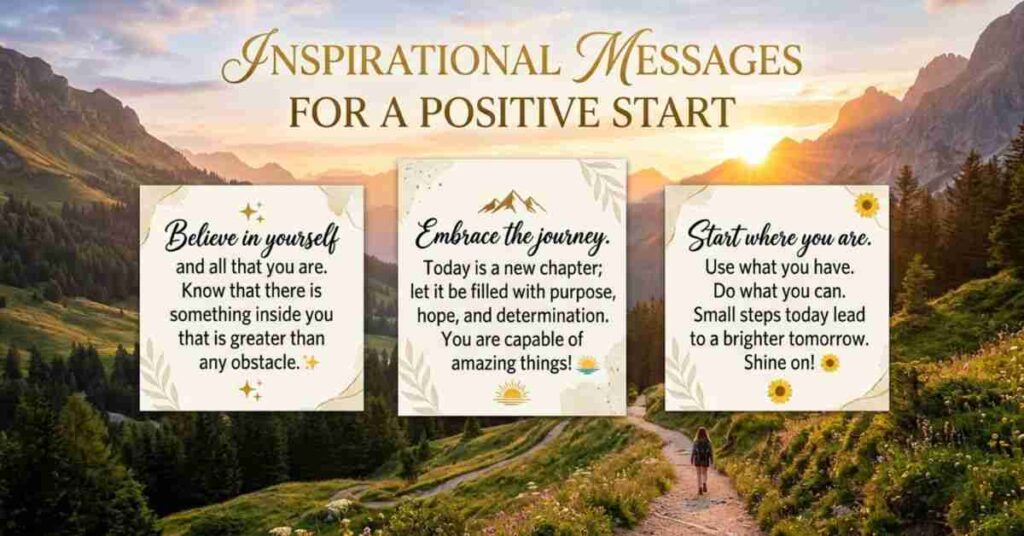 inspirational messages for a positive start 1 Inspirational Messages for a Positive Start