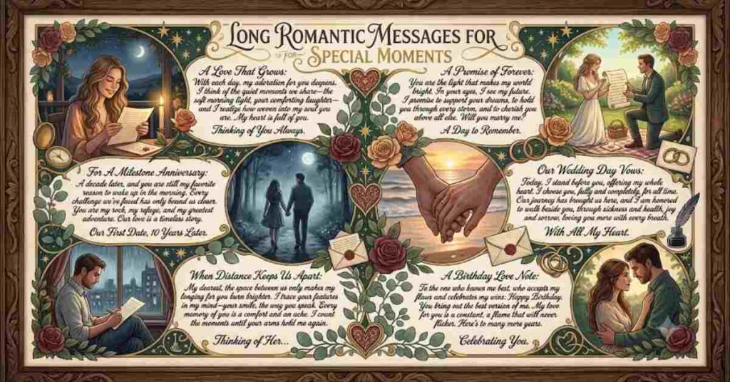 Long Romantic Messages for Special Moments