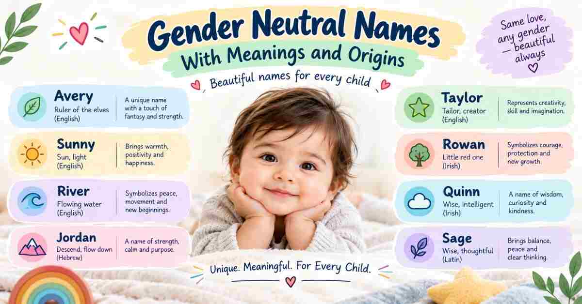 60 gender neutral names with meanings and origins 1 60 Gender Neutral Names With Meanings and Origins
