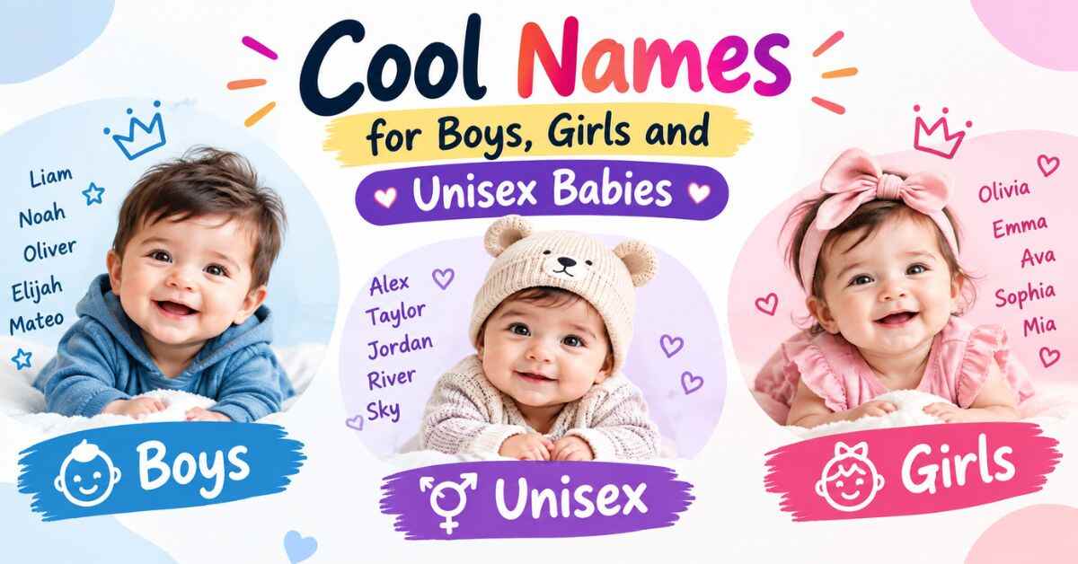 60 Cool Names for Boys, Girls and Unisex Babies