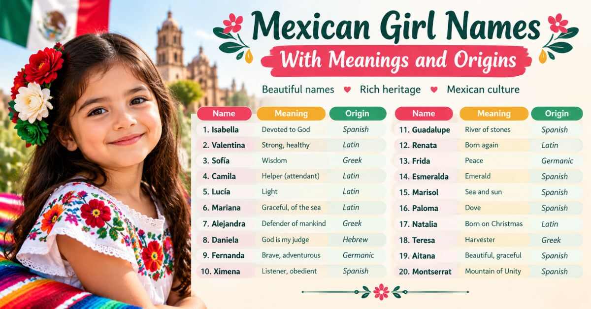 60 mexican girl names with meanings and origins 1 60 Mexican Girl Names With Meanings and Origins