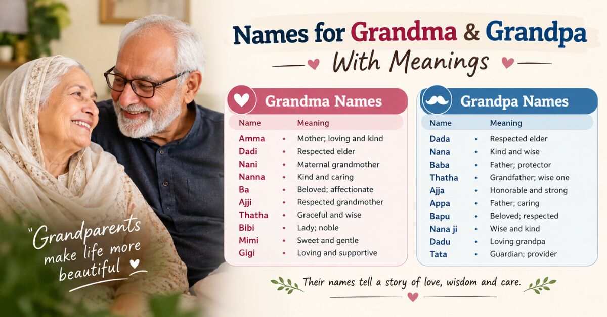 60names for grandma grandpa with meanings 1 60 Names for Grandma Grandpa With Meanings